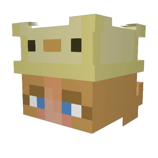 RaeGxmez Minecraft avatar head, 3D render