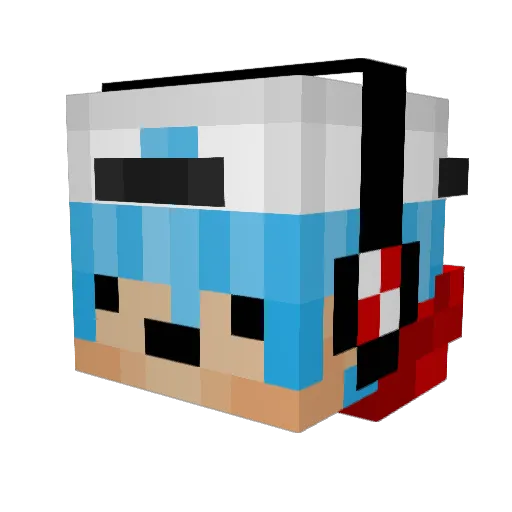 RaeOfSarcazm Minecraft avatar head, 3D render