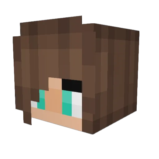 RaeRadiates Minecraft avatar head, 3D render