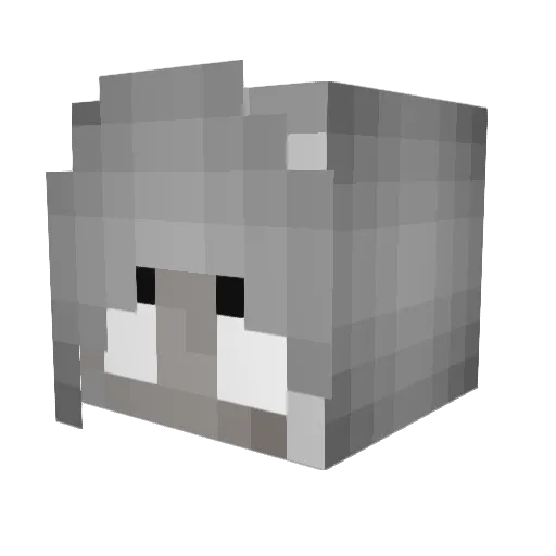 RaeStings Minecraft avatar head, 3D render
