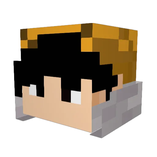 RaeTheLion Minecraft avatar head, 3D render
