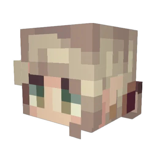RaeanneT Minecraft avatar head, 3D render