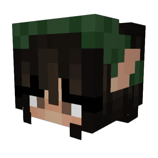 Raechalina Minecraft avatar head, 3D render