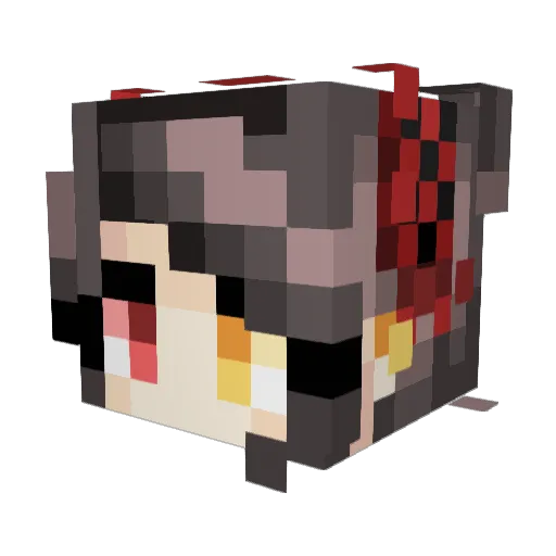 RaedN Minecraft avatar head, 3D render