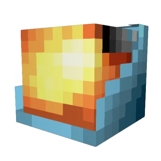 Raees66 Minecraft avatar head, 3D render