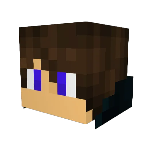 Raehtik Minecraft avatar head, 3D render