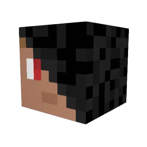 RaekZ Minecraft avatar head, 3D render