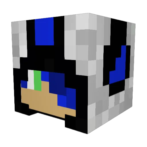 RaelZero Minecraft avatar head, 3D render