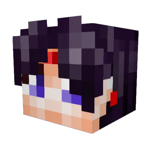 Raelindolin Minecraft avatar head, 3D render