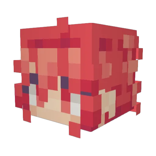 Raelius_ Minecraft avatar head, 3D render
