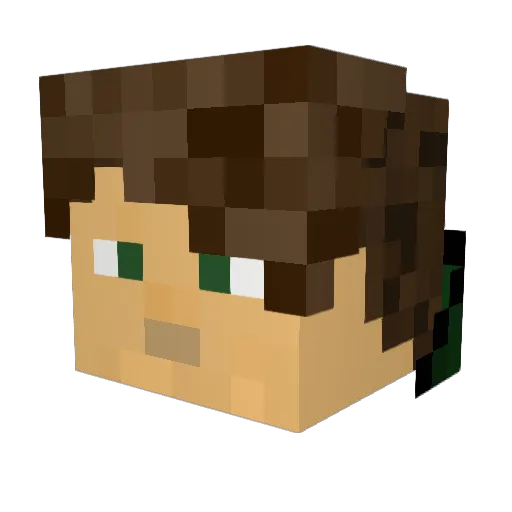 Raelzin25 Minecraft avatar head, 3D render