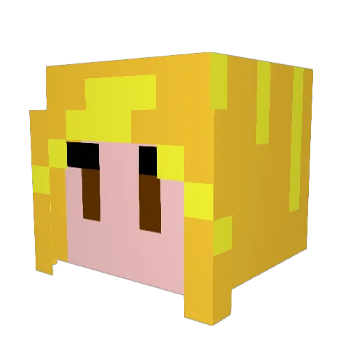 Raenel Minecraft avatar head, 3D render