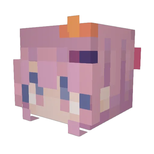 Raeshawna Minecraft avatar head, 3D render