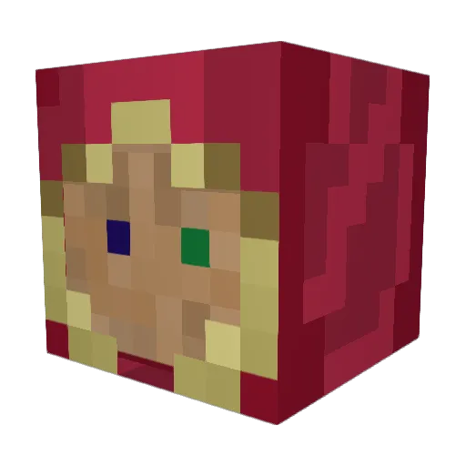 Raetselruebe Minecraft avatar head, 3D render