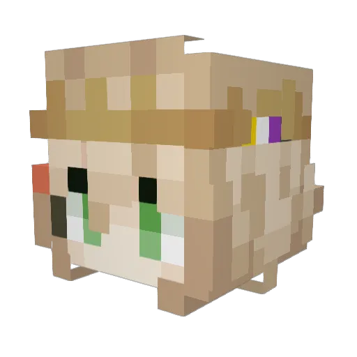 Raeven_Rae Minecraft avatar head, 3D render