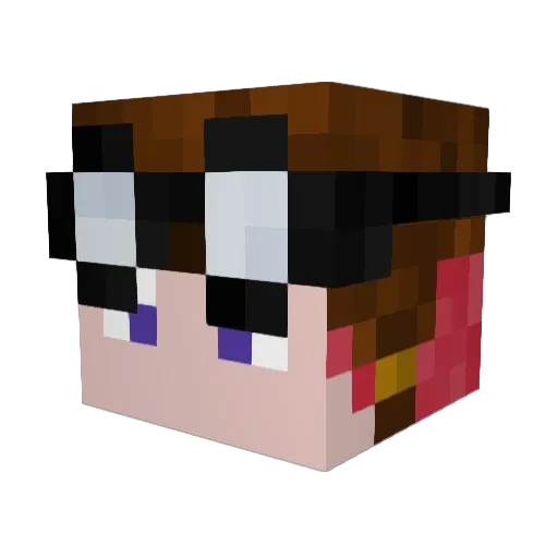 Raevynd Minecraft avatar head, 3D render