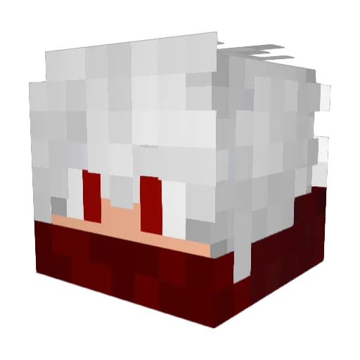 Raf07YT Minecraft avatar head, 3D render