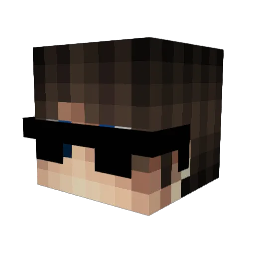 Raf4S Minecraft avatar head, 3D render