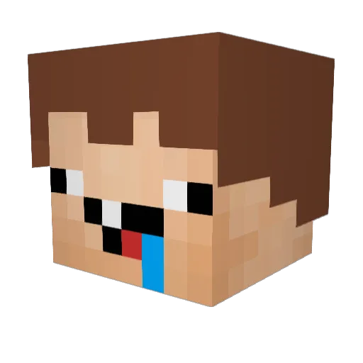 Raf7777777 Minecraft avatar head, 3D render