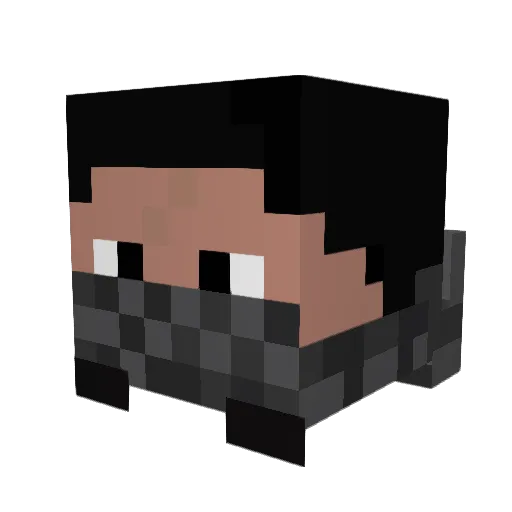 RafMann21 Minecraft avatar head, 3D render