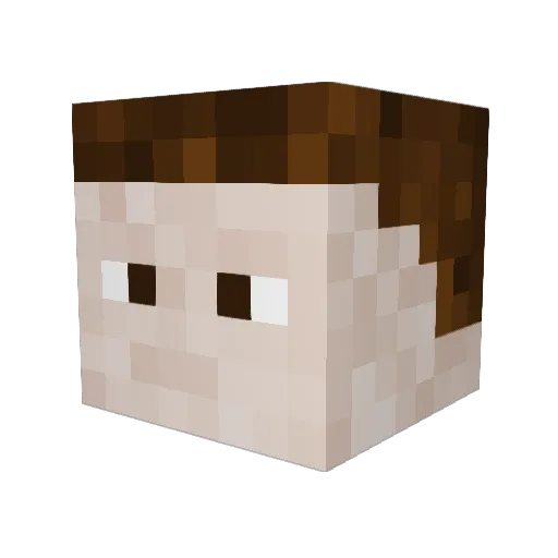 RafSeg Minecraft avatar head, 3D render