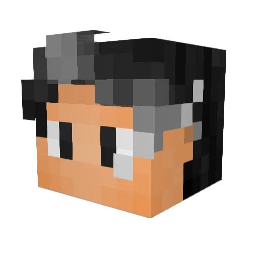 Raf_n_Roll Minecraft avatar head, 3D render