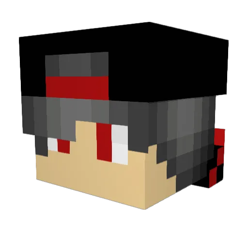 Rafa157CM Minecraft avatar head, 3D render
