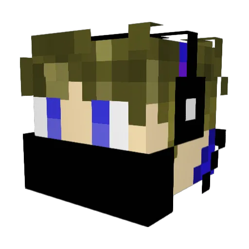 RafaAM_14 Minecraft avatar head, 3D render