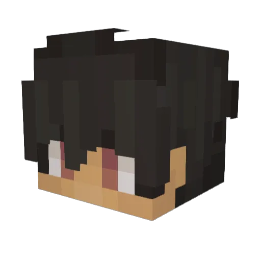 RafaCS00 Minecraft avatar head, 3D render