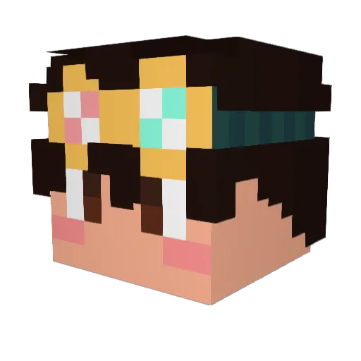 RafaR4F4 Minecraft avatar head, 3D render