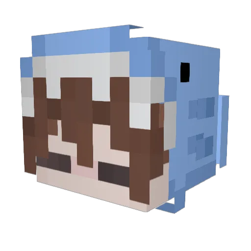 RafaSC15 Minecraft avatar head, 3D render