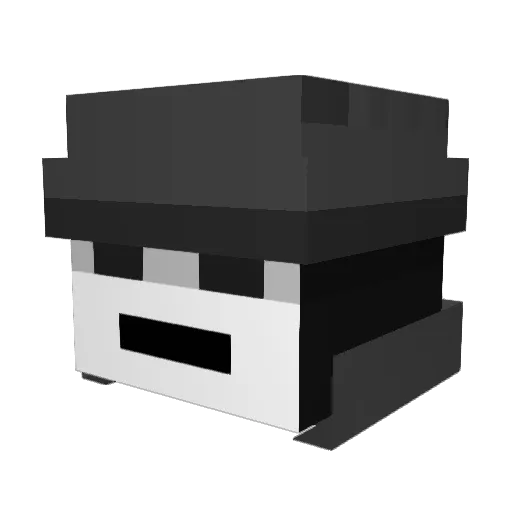 RafaTI Minecraft avatar head, 3D render
