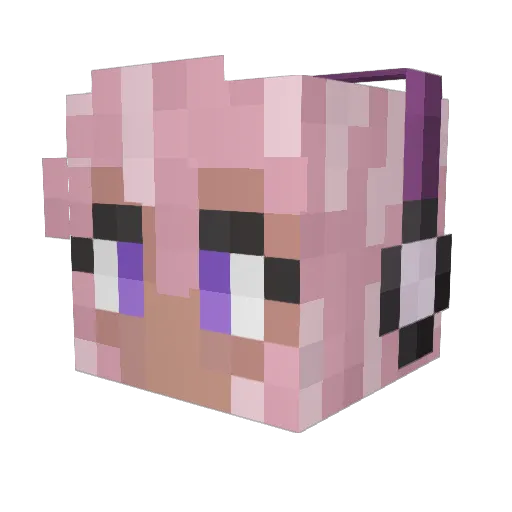 RafaYab Minecraft avatar head, 3D render