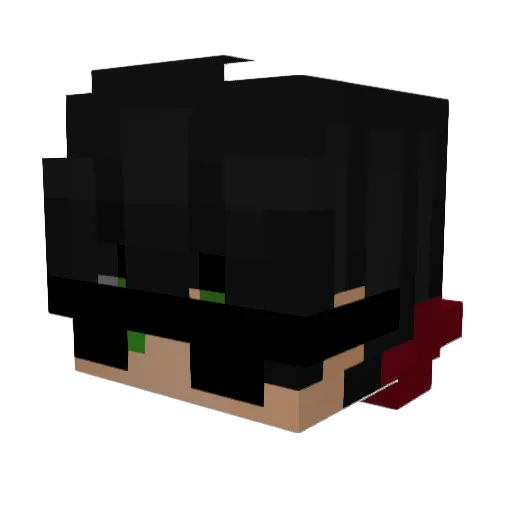 Rafachriss Minecraft avatar head, 3D render