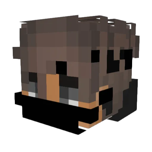 Rafacuzao Minecraft avatar head, 3D render