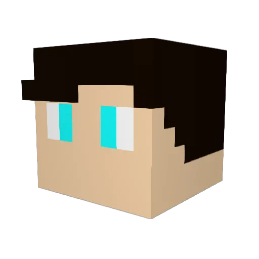 Rafael777 Minecraft avatar head, 3D render