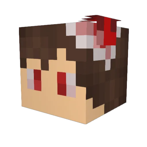 RafaelGomes Minecraft avatar head, 3D render