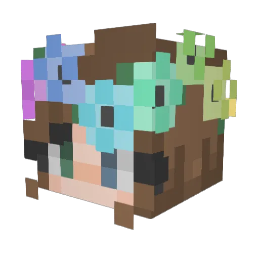 Rafael_de_tijger Minecraft avatar head, 3D render
