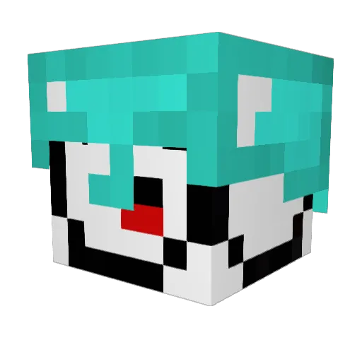 Rafaelsillig Minecraft avatar head, 3D render