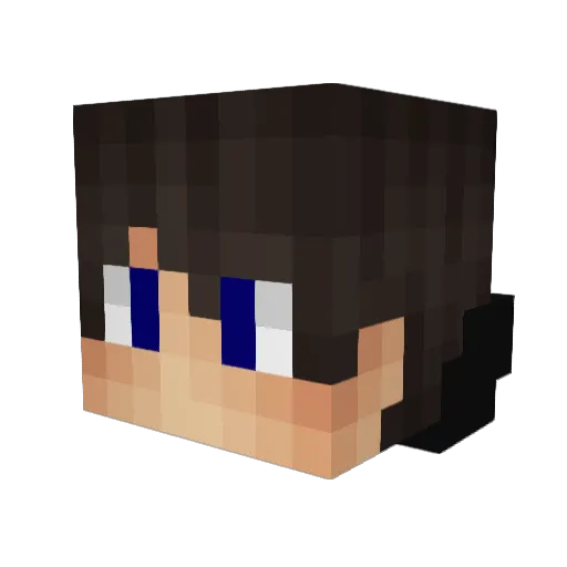 Rafafi13 Minecraft avatar head, 3D render