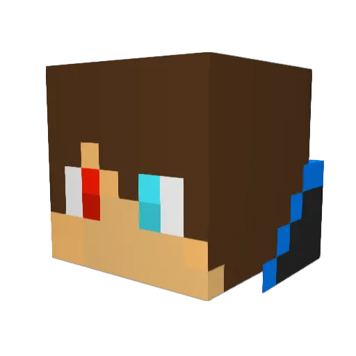 Rafal09 Minecraft avatar head, 3D render