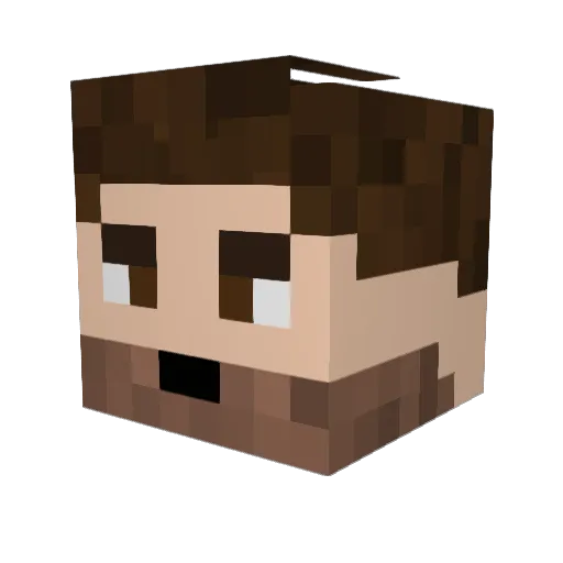 RafalTrzaskowski Minecraft avatar head, 3D render