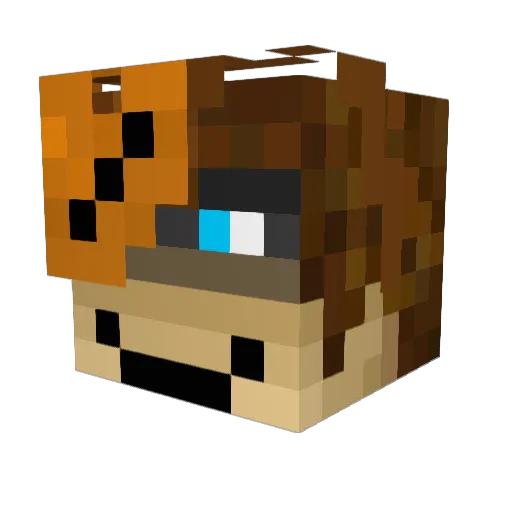 Rafale964 Minecraft avatar head, 3D render