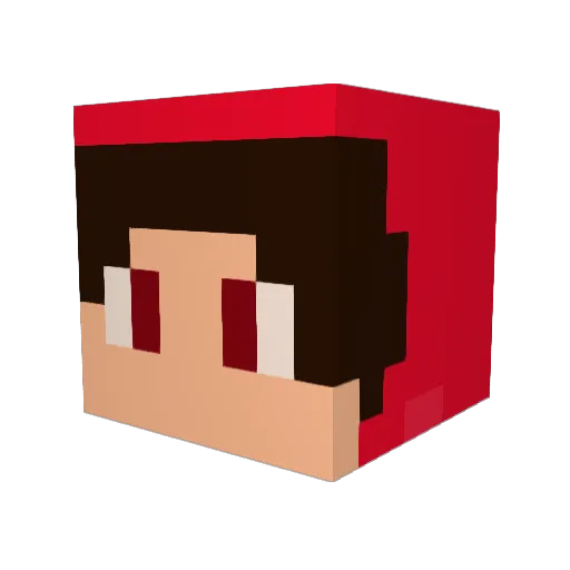 Rafamint26 Minecraft avatar head, 3D render
