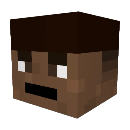 Rafarilows Minecraft avatar head, 3D render