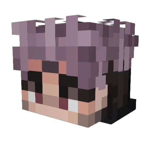 Rafatutii Minecraft avatar head, 3D render