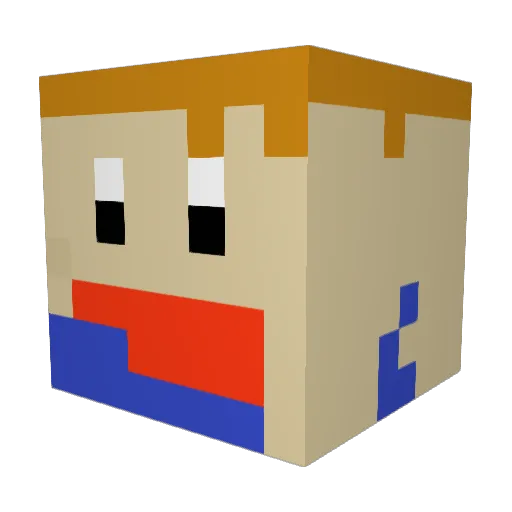 Raffaman123 Minecraft avatar head, 3D render