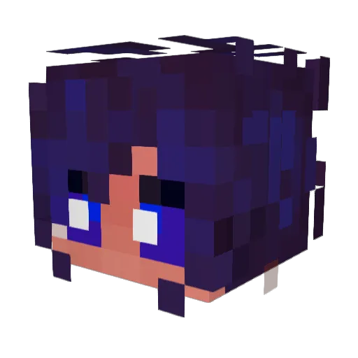Raffekk Minecraft avatar head, 3D render