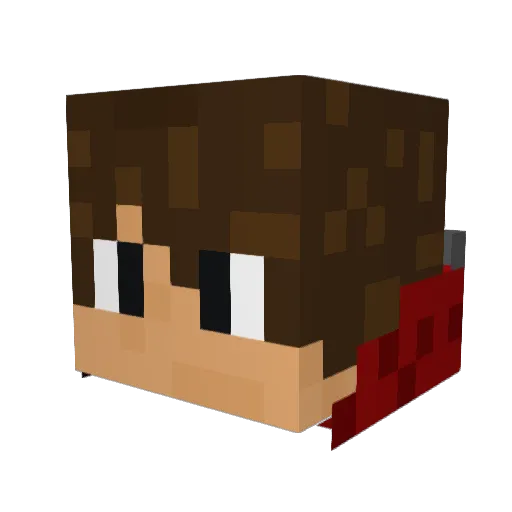 Raffel98 Minecraft avatar head, 3D render