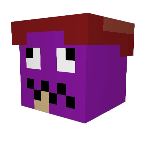 Raffelplay69 Minecraft avatar head, 3D render